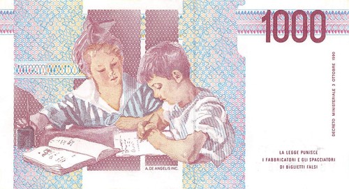 Italy 1000 lire - italy,