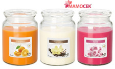 CANDELA Profumata vaso grande vetro d.9,9 h14 vaniglia rose arancia 100 ore