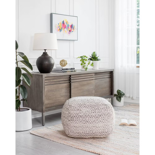 Pouf cherokee grigio anji - -,