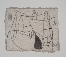 Joan MIRO : Femme surréaliste - Lithographie signée