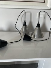 pair of hanging chandeliers