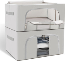 Scatole per Armadio Rigide Con Cerniera 2X24L, Contenitori per Vestiti Rigidi, S