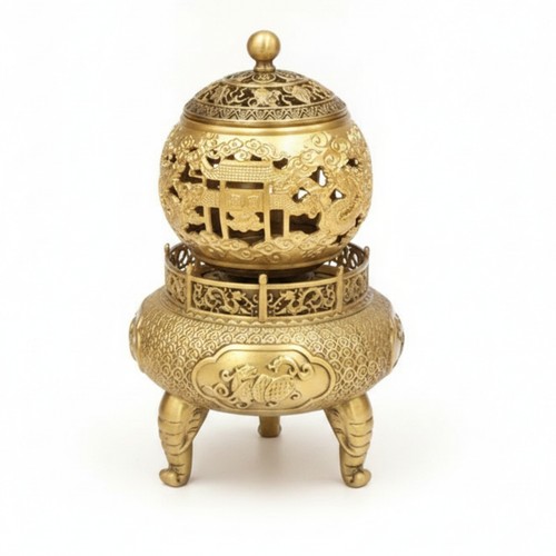 Incensiere ottone tre piedi - ottone,