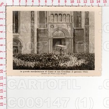 C9147 COMO CITTA MANIFESTAZIONE CROCIFISSO 1943 PITTORE BINAGHI PREGHIERA MACCHI