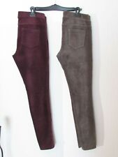 Stock n. 2 leggins Benetton, taglia L e XL, verde muschio e bordeaux 