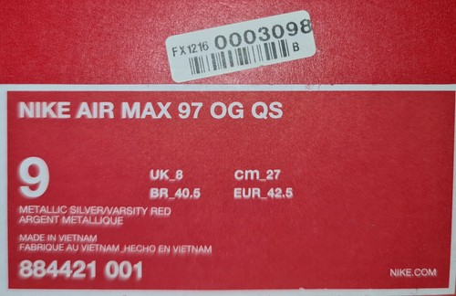 Nike air max silver - 97, og