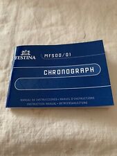 Festina Chronograph MFS00/01 Manual Instruction Istruzioni NOS