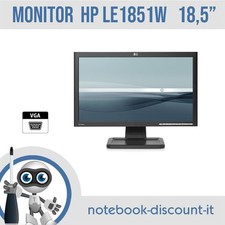 Monitor HP LE1851w  Schermo 18,5" Per Computer Desktop VGA  1366x768  16:9