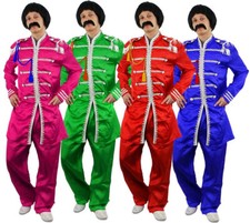 COSTUME SERGENTE PEPE ANNI 60 SCEGLI COLORE POP SGT ICONA HIPPY VESTITO FANTASIA