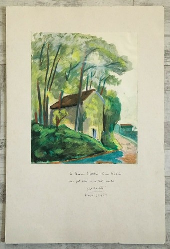 Gouache originale del 1974 - gouache,