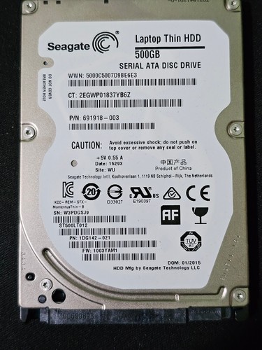 Hard disk 500gb sata - 500gb, 2.5"