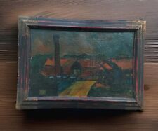 Antico Dipinto Olio su Tela