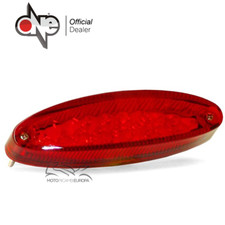 Fanale posteriore Led stop Moto Universale rosso con luce targa omologato