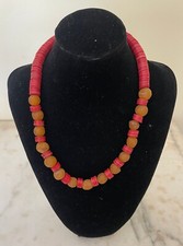 Collana vintage 15 pietre dure 12 mm Lunghezza 49 cm Peso 81,46 g