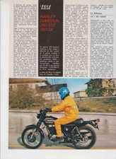 advertising Pubblicità TEST MOTO HARLEY DAVIDSON 350 SST/SX '78 MOTOSPORT EPOCA