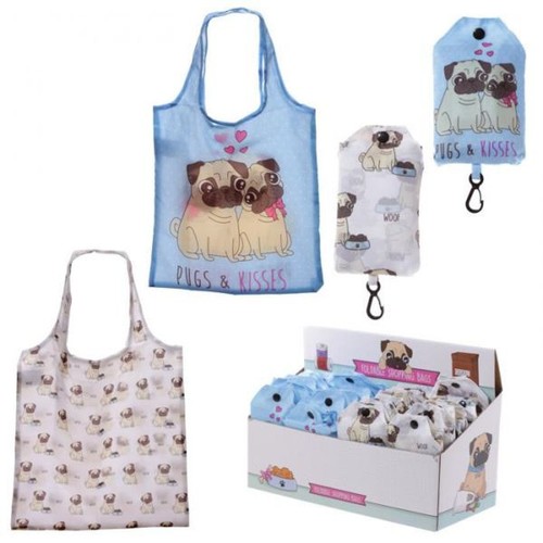 Borsa shopper pieghevole pug - shopper,