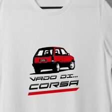 T-SHIRT MAGLIA AUTO VINTAGE OPEL CORSA SR  "VADO DI CORSA"  ROSSO S-XL