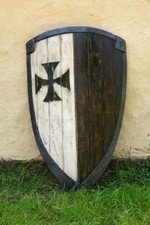 Scudo medievale crociato legno