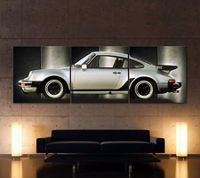 Porsche 911 Quadro su Tel Auto Sportiva Classic Tela Oltre Divano XXL Deco Orig