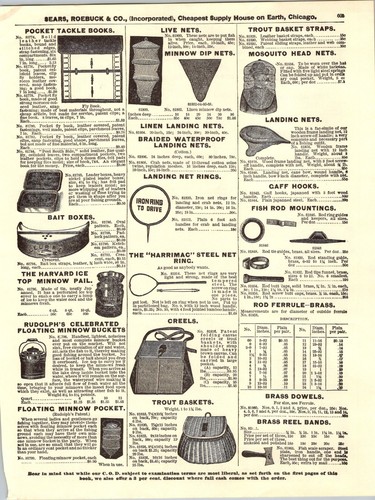 1897 creels trota cesto rete - creels,