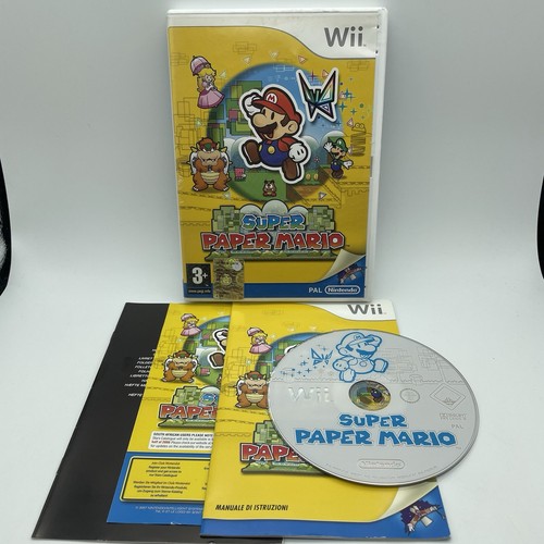 Super paper mario nintendo wii - paper,