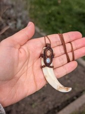 Collana macramè dente di