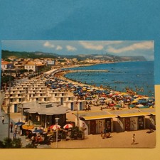 FANO - SPIAGGIA - VECCHIA CARTOLINA A COLORI VIAGGIATA CON FRANCOBOLLO