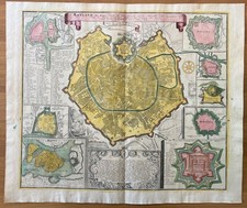 Antica mappa di Milano – Myland - di Homann 1734. Colori Originali