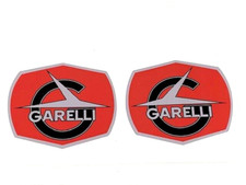 Coppia Adesivi Stickers carter  motore Garelli colore nero rosso  _