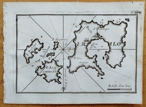 Milos grecia mappa originale - milos,