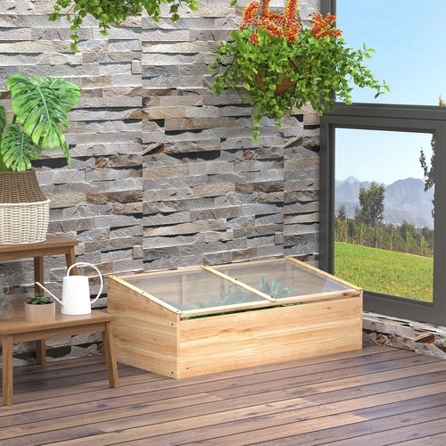 Outsunny serra legno aiuola - legno,