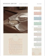 Bavaglini Adulto Anziani Unisex Con Lacci 100% Spugna Cotone 4 PEZZI