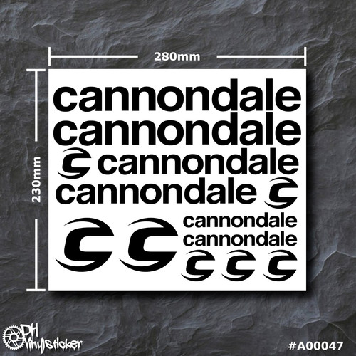 Cannondale sticker nero - |, set