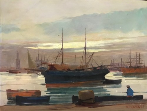 Renato natali dipinto olio - dipinto,