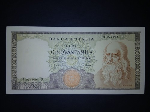 50000 lire leonardo 1970 - 50000,