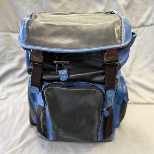Zaino coach pelle blu - coach, in