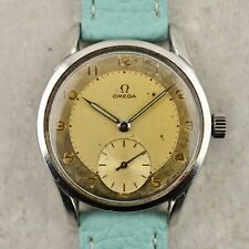 C.1950 Quadrante Vintage Omega Calatrava Bulls Eye cal.Ω 265 ref. Orologio acciaio 2639-1