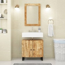 vidaXL Mobile Lavabo 62x33x58cm Legno Massello Mango Legno Multistrato