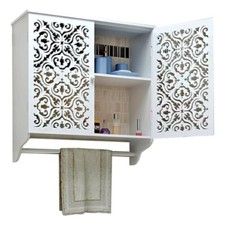 Pensile bagno bianco sospeso in legno mdf 44 x 22x h45 cm