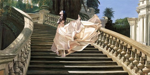 Quadro donna bianco - donna, in