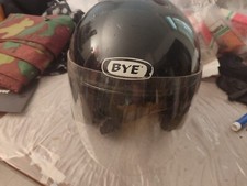 CASCO JET MOTO O SCOOTER  BYE NERO MISURA 59/60 con visiera trasparente.