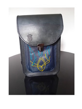 Zaino in pelle italiana nera