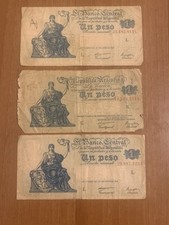 1 PESO 1947 BANCO CENTRAL DE LA REPUBLICA ARGENTINA 3 BANCONOTE CARTAMONETA