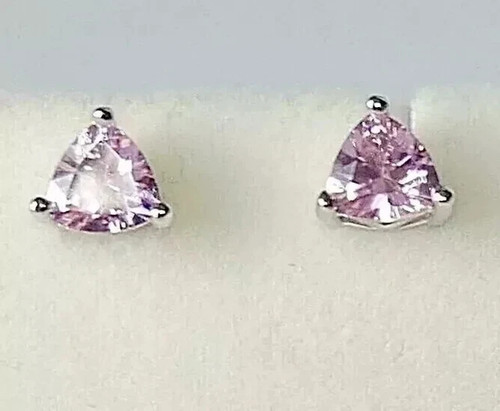 Orecchino perno zaffiro rosa - orecchino,