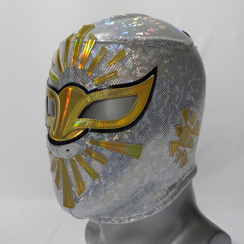 Maschera wrestling argento - da,