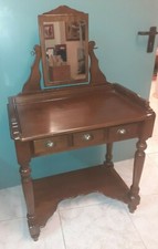 Toiletta francese Per Trucco In Legno noce Classica cassetti H120 L72 Prof 40