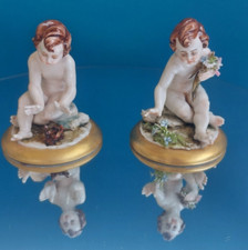 XX Sec. Capodimonte  Coppia Putti Amorini Statuine Angioletti Ginori ?