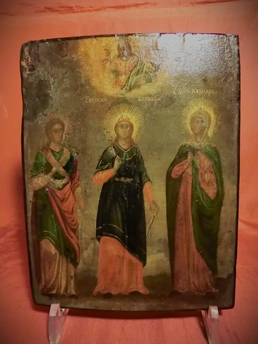 Icona russa raffigurante - , tre