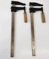 Vecchi Grandi morsetti in metallo per carpentiere coppia morsetti vintage Practa