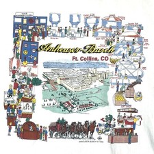 T-shirt grande produzione piante vintage 1993 Anheuser-Busch Ft. Collins, CO Budweiser
